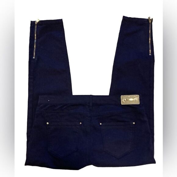 Stradivarius Navy zipper ankle pants Size 8 - Picture 3 of 5